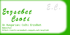 erzsebet csoti business card