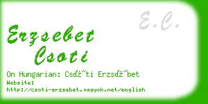 erzsebet csoti business card